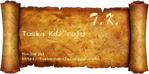 Tuska Károly névjegykártya