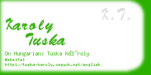 karoly tuska business card